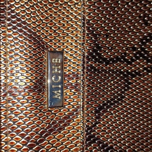 Miche Classic Base Handbag & Jen Classic Metallic Copper Reptile Print Shell Set - Picture 3 of 16